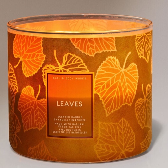 Bath & Body Works | Other | Bath Body Works Leaves 3wick Candle | Poshmark